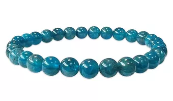 Bracelet Apatite Bleue AA perles 5-6mm