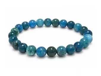 Bracelet Apatite Bleue A Perles 8-9 mm