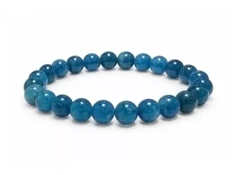 Bracelet Apatite Bleue AA Perles 8 mm