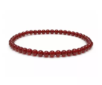 Bracelet Agate Rouge A perles 4mm