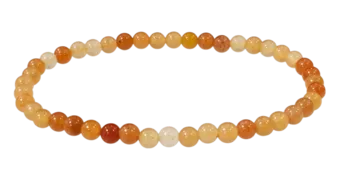 Bracelet Aventurine Orange A perles 4mm