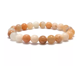 Bracelet Aventurine Pêche A Perles 8-9 mm