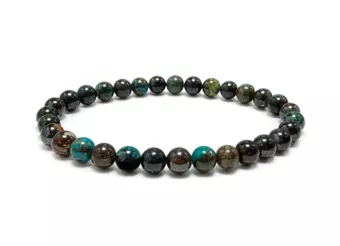 Bracelet Azurite Malachite Naturelle AA Perles 5-6 mm