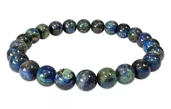 Bracelet Azurite Malachite Naturelle AA perles 7-8mm