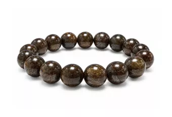Bracelet Bronzite AB Perles 10 mm