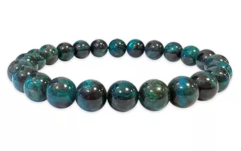 Bracelet Chrysocolle Afrique du Sud AAA perles 7.5-8.5mm
