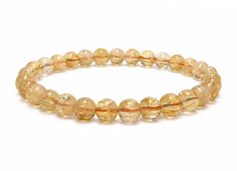 Bracelet Citrine Chauffée AA perles 6-7mm