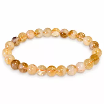 Bracelet Citrine chauffée AA perles 7.5-8.5mm