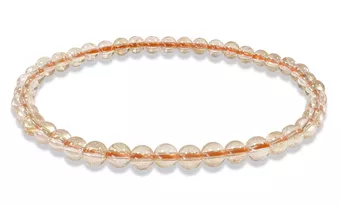 Bracelet en Citrine Naturelle A perles 4mm