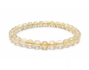 Bracelet Citrine Naturelle A Perles 6-7mm