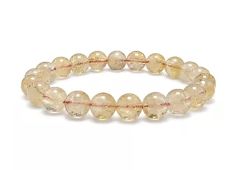 Bracelet Citrine Naturelle A Perles 8-9 mm