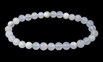 Bracelet Calcédoine bleue A perles 6-6.5mm