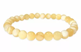 Bracelet Calcite Orange A perles 6mm