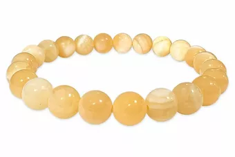 Bracelet Calcite Orange A perles 8mm