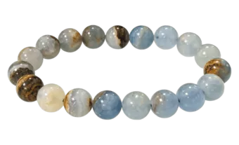 Bracelet Calcite Bleue Mix AA perles 10mm