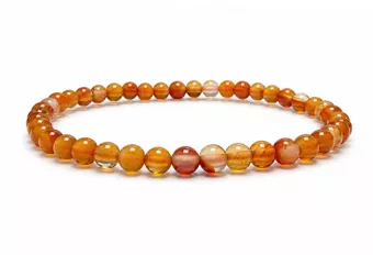 Bracelet Cornaline A perles 4mm