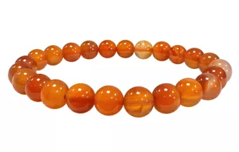 Bracelet Cornaline A perles 8mm