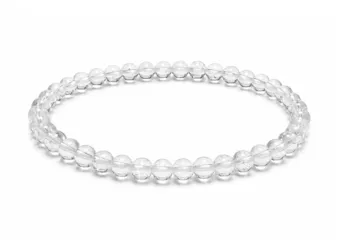 Bracelet Cristal de Roche A perles 4mm
