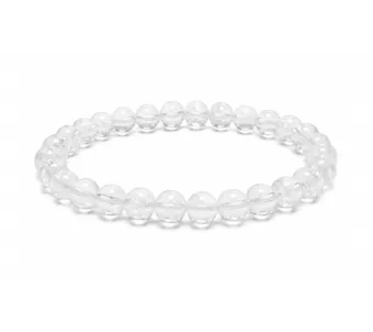 Bracelet Cristal de Roche A perles 6mm