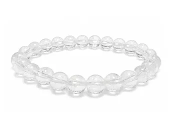 Bracelet Cristal de Roche Crack AB perles 8mm