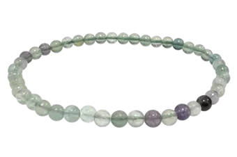Bracelet Fluorite Multicolore A perles 4-5mm
