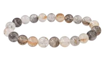 Bracelet Cristal Herkimer A perles 7.5-8.5mm