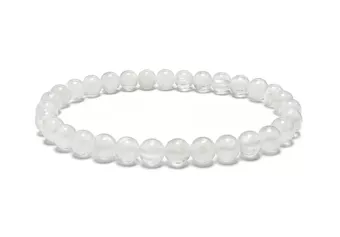 Bracelet Jade Blanc A Perles 6 mm