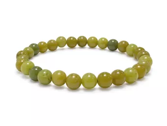 Bracelet Jade du Canada A Perles 6 mm