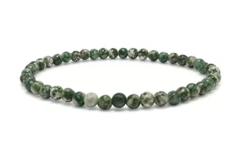 Bracelet Jade Verte AB Perles 4 mm