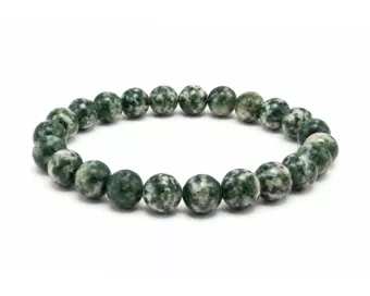 Bracelet Jade Verte AB Perles 8mm