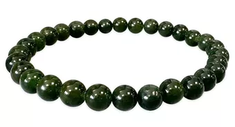 Bracelet Jade Néphrite Canada AA+ perles 6mm