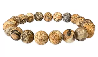 Bracelet Jaspe Paysage A perles 8mm