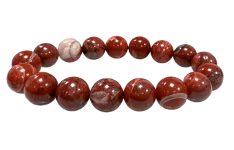 Bracelet Jaspe Rouge AB perles 12mm