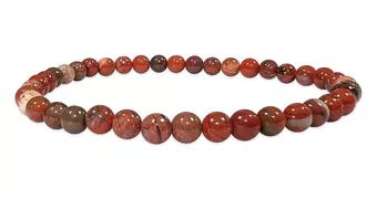 Bracelet Jaspe Rouge AB perles 4mm