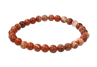 Bracelet Jaspe Rouge AB perles 6-7mm