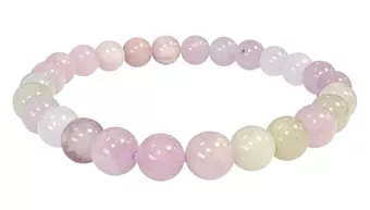 Bracelet Kunzite Multicolore AA perles 7mm