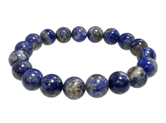 Bracelet Lapis Lazuli AB perles 10mm