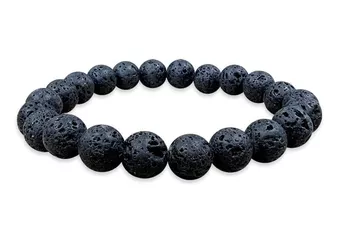 Bracelet Pierre de Lave AB perles 8mm