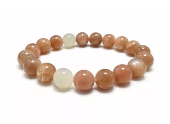Bracelet Pierre de Lune Multicolore A perles 10mm