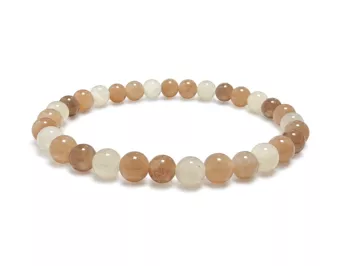 Bracelet Pierre de Lune Multicolore AB perles 6mm
