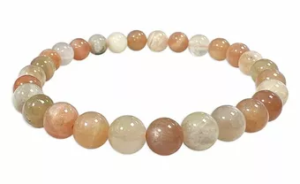 Bracelet Pierre de Lune Multicolore A perles 5.5-6.5mm