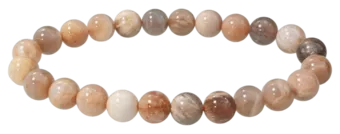 Bracelet Pierre de Lune Multicolore AB perles 8-9mm