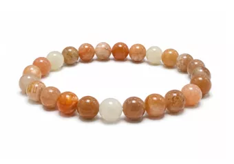 Bracelet Pierre de Lune Multicolore A Perles 8 mm