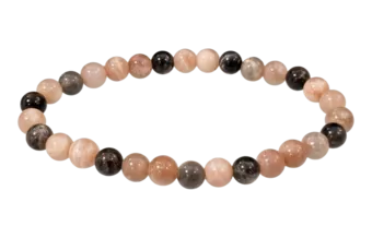Bracelet Pierre de Lune Multicolore Foncée A perles 6-7mm