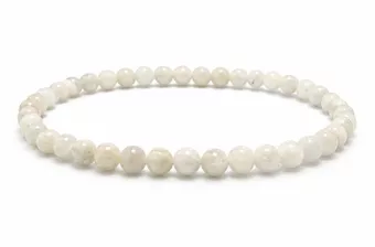 Bracelet Pierre de Lune Blanche Péristérite A perles 4-5mm