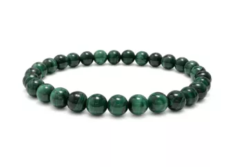 Bracelet Malachite Foncée AA perles 6-7mm