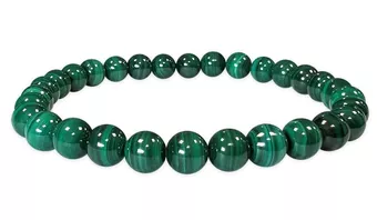 Bracelet Malachite Foncée AAA perles 6-7mm