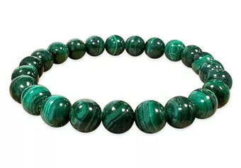 Bracelet Malachite A perles 8-9mm