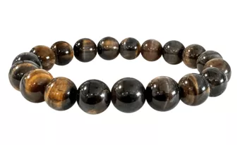 Bracelet Oeil de Faucon AB perles 10mm
