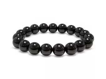 Bracelet Onyx A perles 10mm